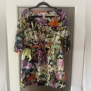 Diane Von Furstenberg Swim Coverup Floral Medium 100% cotton